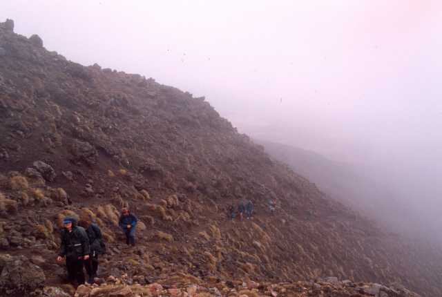 226 Vstup na rozlehlou Mt. Tongariro (1967m) 