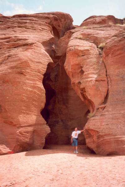 123 Vstup do Antelope Canyon, zem indin Navajo, Arizona 